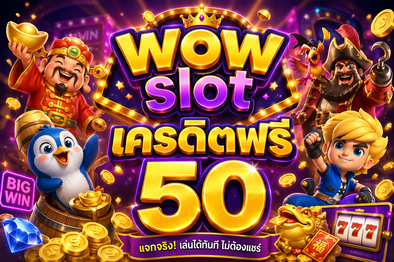 wow slot เครดิตฟรี 50