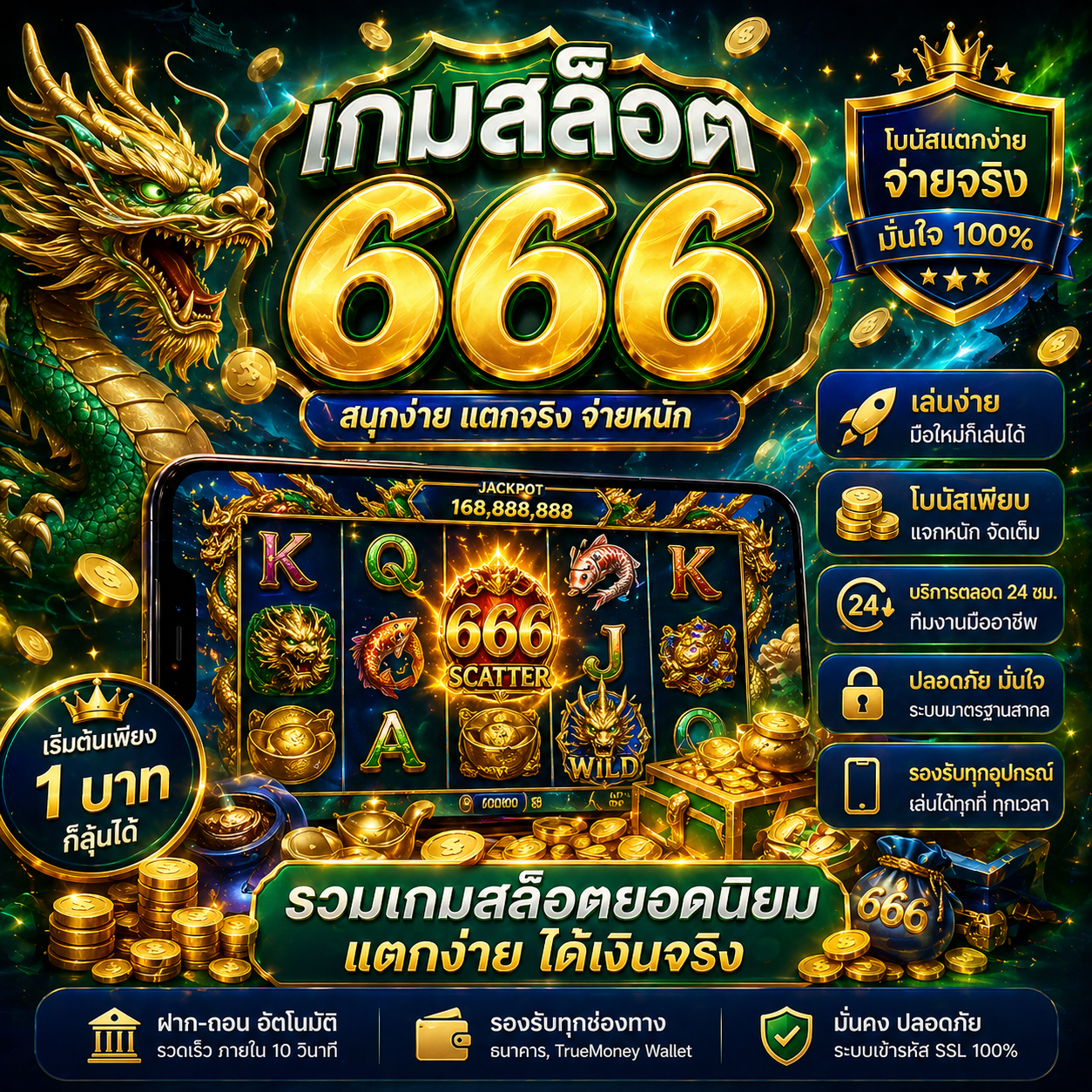 เกมสล็อต 666 เปิดประสบการณ์เล่นสล็อตสุดมันส์ ทำเงินง่ายในยุค 2026