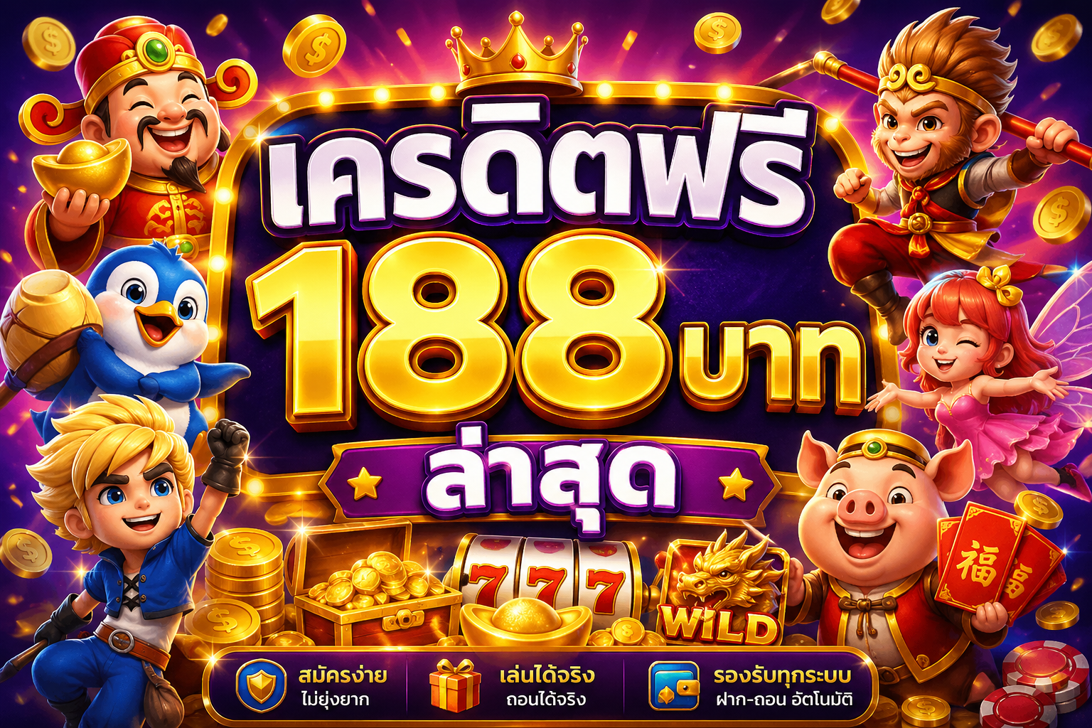 เครดิตฟรี188บาทล่าสุด