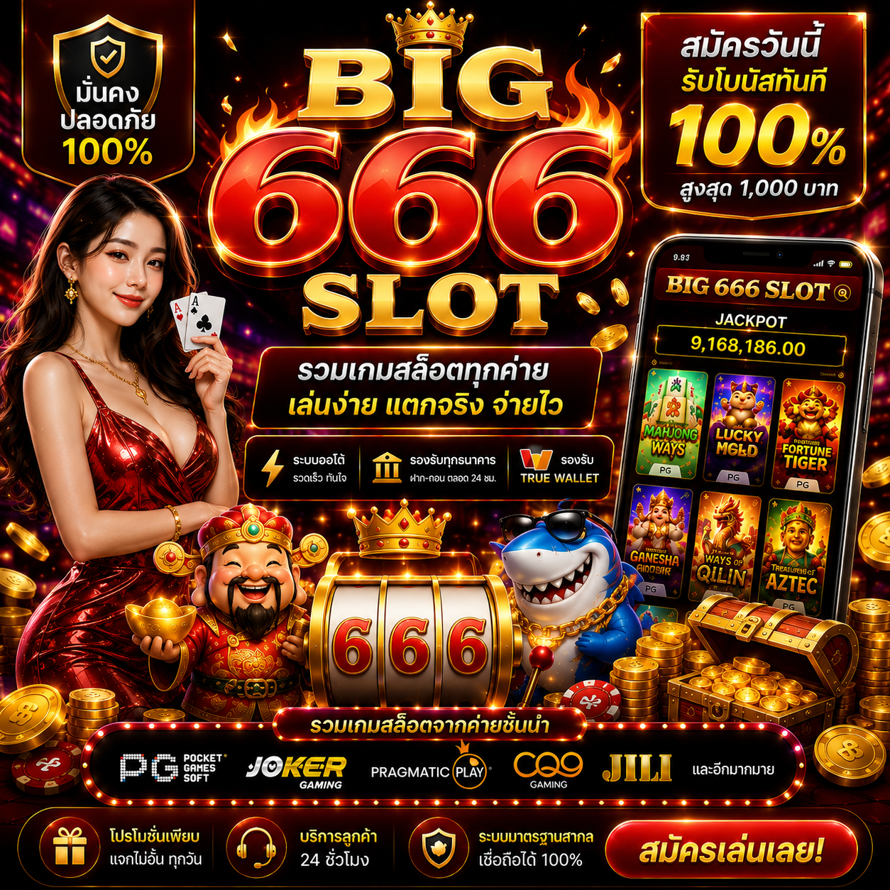 big 666 slot แตกง่าย โบนัสแน่น เล่นได้ทุกที่ทุกเวลา