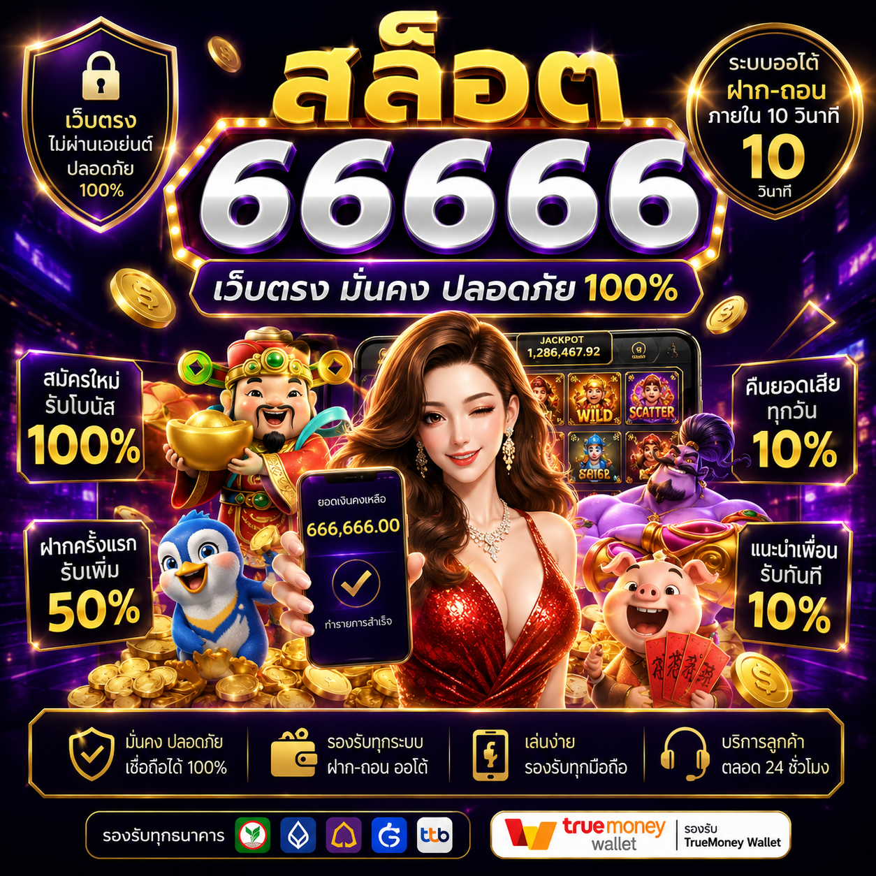 สล็อต 66666 เว็บเดิมพันออนไลน์สุดมันส์ แตกไว โบนัสแน่น