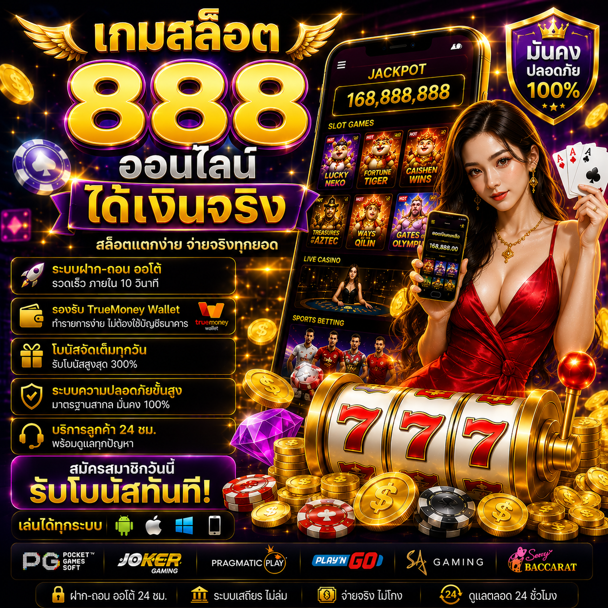 เกมสล็อต 888 ออนไลน์ ได้เงินจริง ทำไมคนเล่นเยอะขึ้นทุกวัน