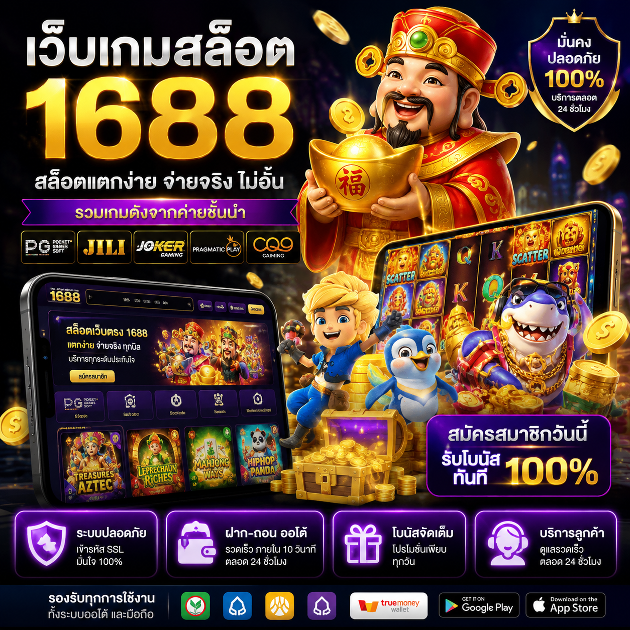 เว็บเกมสล็อต 1688 แพลตฟอร์มเดิมพันที่สายสล็อตยุคนี้ต้องลอง